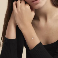 Discount Histoire d'Or Bracelet Dennis Or Blanc Topaze