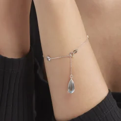 Discount Histoire d'Or Bracelet Dennis Or Blanc Topaze