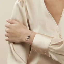 Hot Histoire d'Or Bracelet Dina Argent Blanc Céramique Et Oxyde De Zirconium