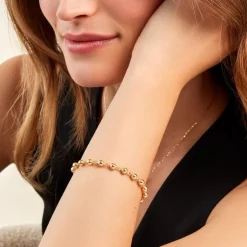 Online Histoire d'Or Bracelet Diona Diona Maille Boule Or Jaune