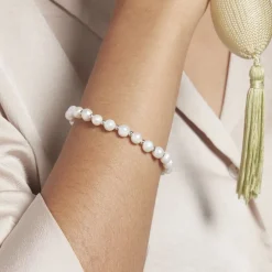 Histoire d'Or Bracelet Elastiqué Argent Sidel Perles De Culture* Bracelets|Bracelets Fantaisie