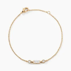 Online Histoire d'Or Bracelet Estela Plaque Or Jaune Oxyde De Zirconium