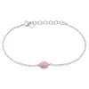 Histoire d'Or Bracelet Evren Argent Blanc Quartz Rose
