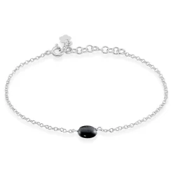 New Histoire d'Or Bracelet Evren Argent Blanc Pierre De Synthese argent blanc pierre noire