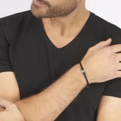 Discount Histoire d'Or Bracelet Fabrice Acier Blanc