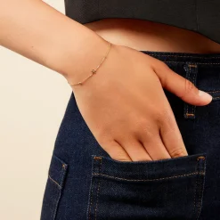 Online Histoire d'Or Bracelet Fenton Or Jaune Oxyde De Zirconium