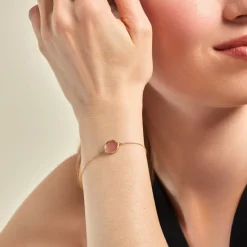 Discount Histoire d'Or Bracelet Florica Or Jaune Calcédoine or jaune calcedoine rose