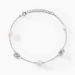 Best Histoire d'Or Bracelet Gaetane Argent Blanc Perle De Culture Oxyde De Zirconium