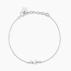 New Histoire d'Or Bracelet Galla Argent Blanc Oxyde De Zirconium