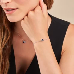 New Histoire d'Or Bracelet Guillemette Argent Blanc Pierre D'imitation