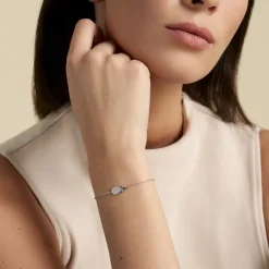 Discount Histoire d'Or Bracelet Harold Argent Blanc Oxyde De Zirconium