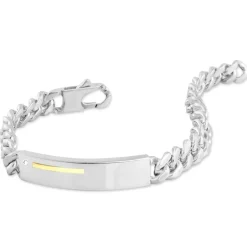 Best JOURDAN Bracelet Identité Adoline Acier Blanc Diamant