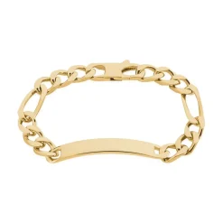 Hot Histoire d'Or Bracelet Identité Bixente Plaqué Or Jaune