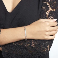Histoire d'Or Bracelet Identité Carrus Argent Blanc* Bijoux Personnalisés|Bracelets