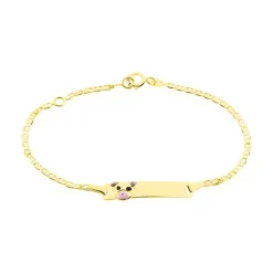 Histoire d'Or Bracelet Identité Euzebia Maille Chemin De Fer Or Jaune* Bijoux Personnalisés|Bracelets