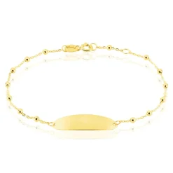 New Histoire d'Or Bracelet Identité Evelina Maille Boule Or Jaune