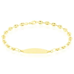 Hot Histoire d'Or Bracelet Identité Evin Maille Grain De Cafe or jaune