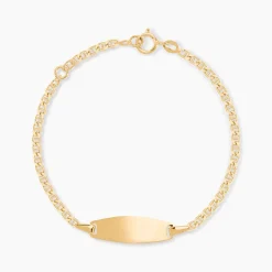 New Histoire d'Or Bracelet Identité Fanelia Maille Marine Or Jaune