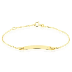 Discount Histoire d'Or Bracelet Identité Gaspardine Maille Forçat Or Jaune Oxyde De Zirconium