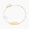 Online Histoire d'Or Bracelet Identité Helee Or Jaune Perle De Culture