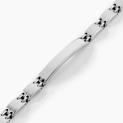 Online Histoire d'Or Bracelet Identité Isidore Acier Blanc