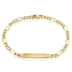 Hot Histoire d'Or Bracelet Identité Plaqué Or Jaune Bixente
