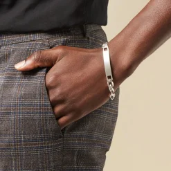 Histoire d'Or Bracelet Identité Vivian Maille Alternee 1/3 Argent Blanc* Bijoux Personnalisés|Bracelets