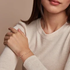 Histoire d'Or Bracelet Identitée Jazmin Or Jaune Perle De Culture* Bracelets