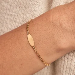 New Histoire d'Or Bracelet Identitée Marcel Or Jaune