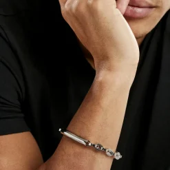 Sale Histoire d'Or Bracelet Identitée Zion Acier Blanc