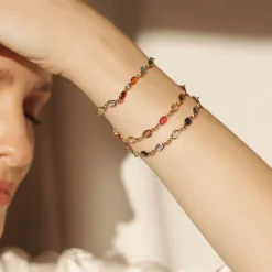 New Histoire d'Or Bracelet Ilvaae Plaqué Or Jaune Pierre De Synthese plaqué or jaune pierre multicolore