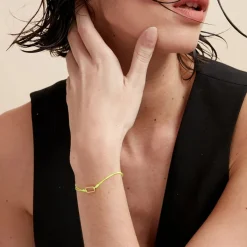 Hot Histoire d'Or Bracelet Infini Pop argent jaune