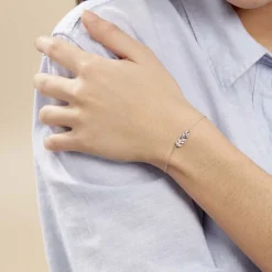 Outlet Histoire d'Or Bracelet Jade argent blanc oxyde de zirconium