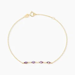 Histoire d'Or Bracelet Jardin Secret Or Jaune Améthyste Oxyde De Zirconium* Bracelets