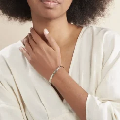 Hot Histoire d'Or Bracelet Jasmin Tresse Or Bicolore