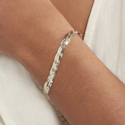 Hot Histoire d'Or Bracelet Jasmin Tresse Or Bicolore