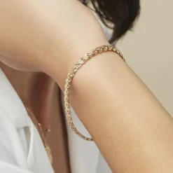 Outlet Histoire d'Or Bracelet Jayna Maille Palmier Or Jaune