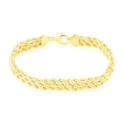 Outlet Histoire d'Or Bracelet Jerry Maille Corde 3 Rangs or jaune