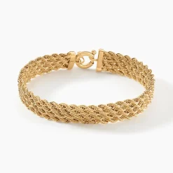 Discount Histoire d'Or Bracelet Jerry Maille Corde 4 Rangs Or Jaune