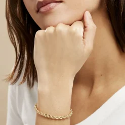 Discount Histoire d'Or Bracelet Jerry Maille Corde or jaune