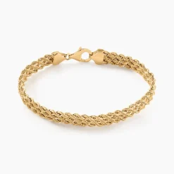 Clearance Histoire d'Or Bracelet Jerry Maille Corde 3 Rangs or jaune