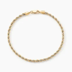 Best Histoire d'Or Bracelet Jerryenne Maille Corde Et Venitienne Or Bicolore