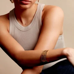 Best Histoire d'Or Bracelet Jonc Abram Acier Jaune acier doré