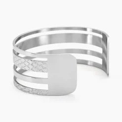 Histoire d'Or Bracelet Jonc Abram acier blanc