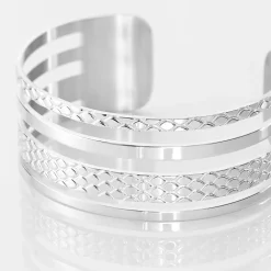 Histoire d'Or Bracelet Jonc Abram acier blanc