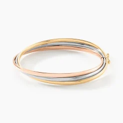 Histoire d'Or Bracelet Jonc Catalin 3 Fils Flexibles Or Tricolore* Bracelets|Bracelets Joncs