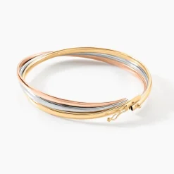 Histoire d'Or Bracelet Jonc Catalin 3 Fils Flexibles Or Tricolore* Bracelets|Bracelets Joncs