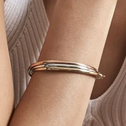 Histoire d'Or Bracelet Jonc Catalin 3 Fils Flexibles Or Tricolore* Bracelets|Bracelets Joncs