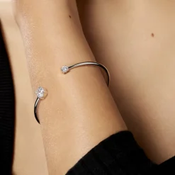 Histoire d'Or Bracelet Jonc Domitille Argent Blanc Oxyde De Zirconium* Bracelets|Bracelets Fantaisie