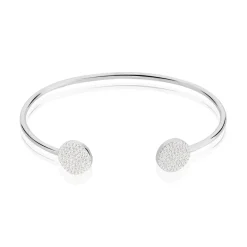 Best Histoire d'Or Bracelet Jonc Domitylle Argent Blanc Oxyde De Zirconium
